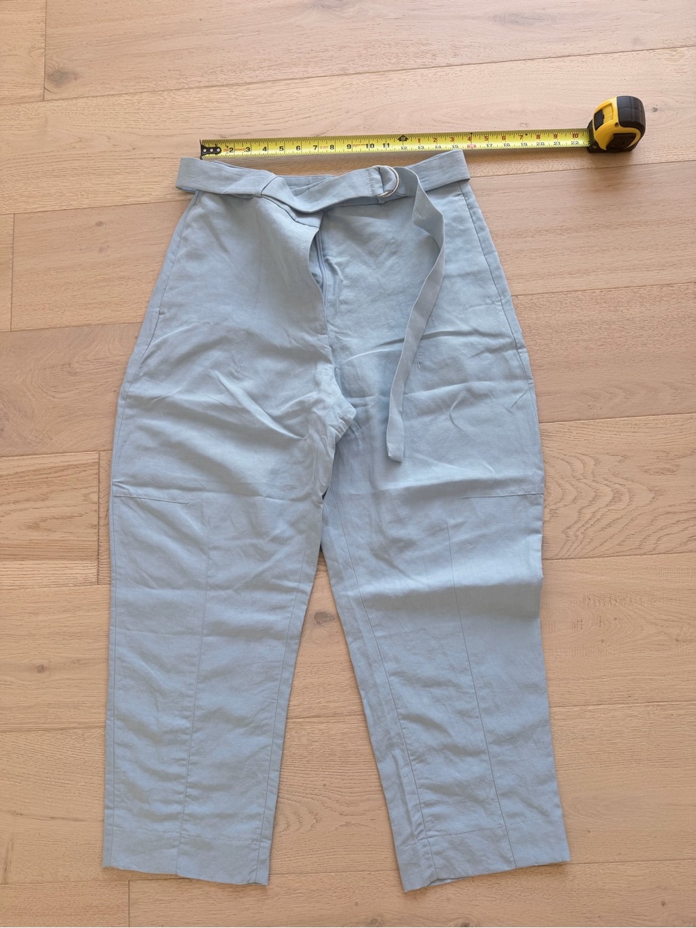 NWT Banana Republic Light Blue High-Waist Tie Belt Pants